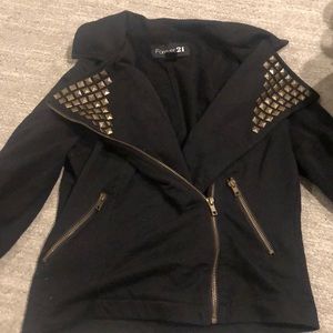 F21 Bronze studded moto jacket